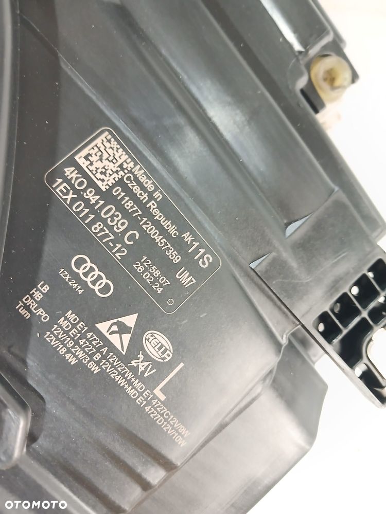 Audi A6 C8 lampy reflektor przód FULL LED komplet lewy prawy 4K0941039-40 - 10