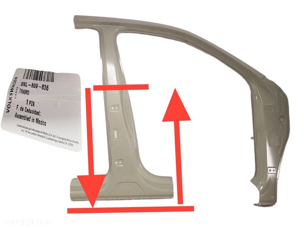 FABRYCZNIE NOWY ORYGINALNY SŁUPEK PRAWY VW TIGUAN ALLSPACE 5nl809836 - 1