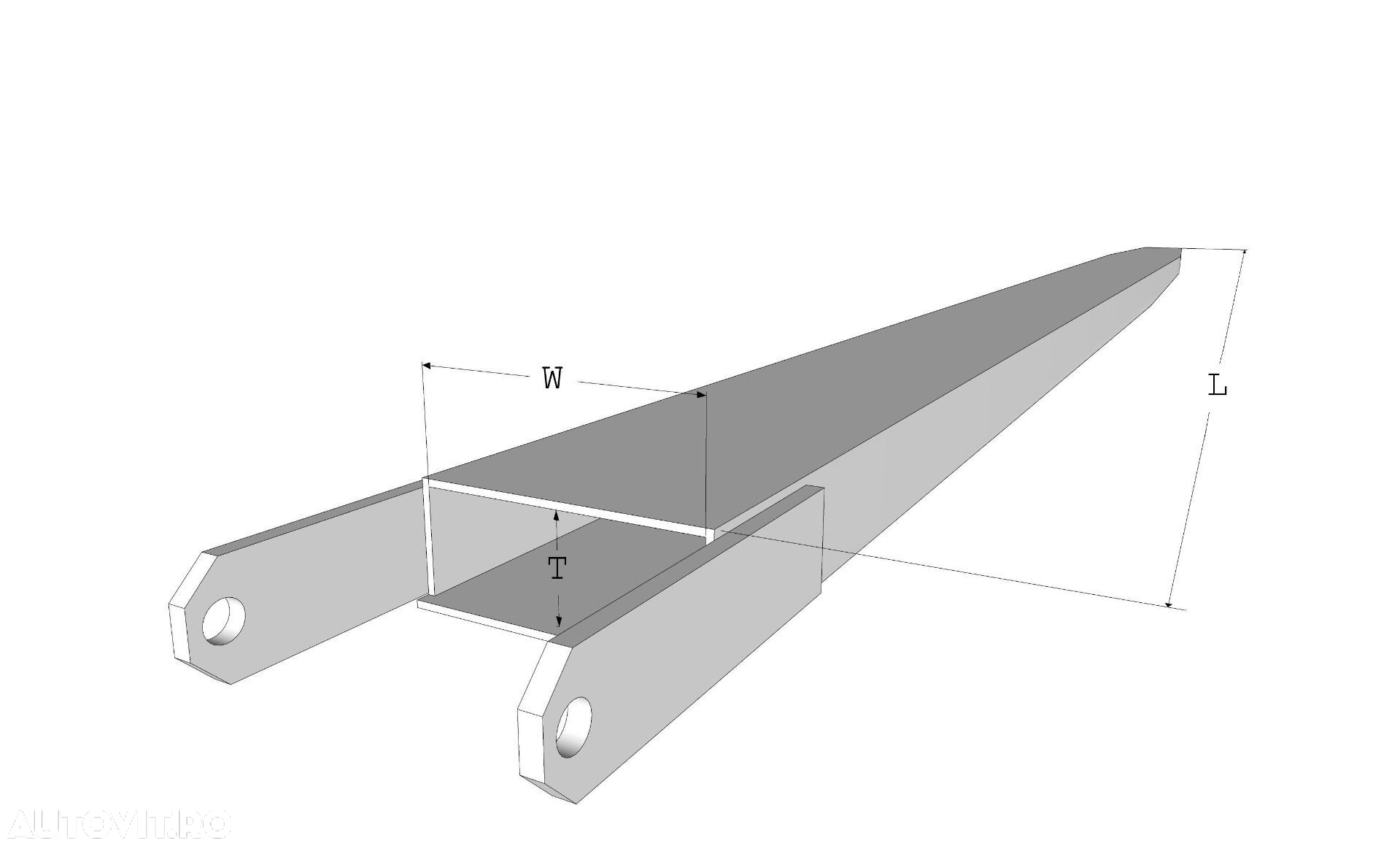 Extensie Furcă Stivuitor 100x40x2.000 mm SEA2500 NOU! - 3