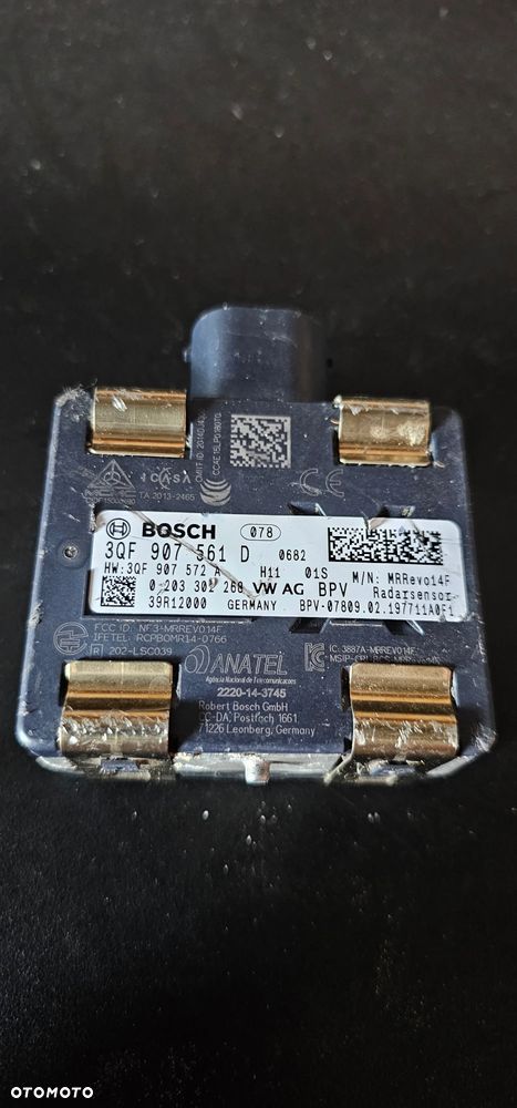 Radar ACC moduł sensor distronic Vw Audi Seat 3QF907561D - 1