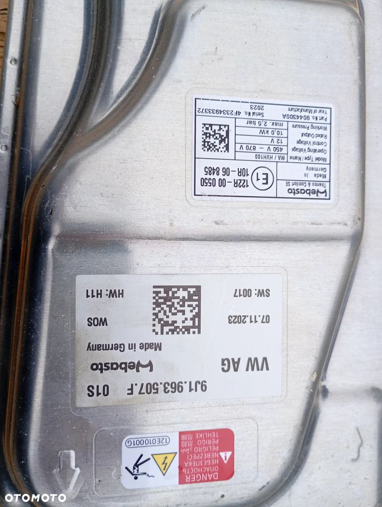 PORSCHE TAYCAN TURBO S 2023r MODUŁ STEROWNIK GRZEWCZY WEBASTO 9J1963507F NOWE - 4