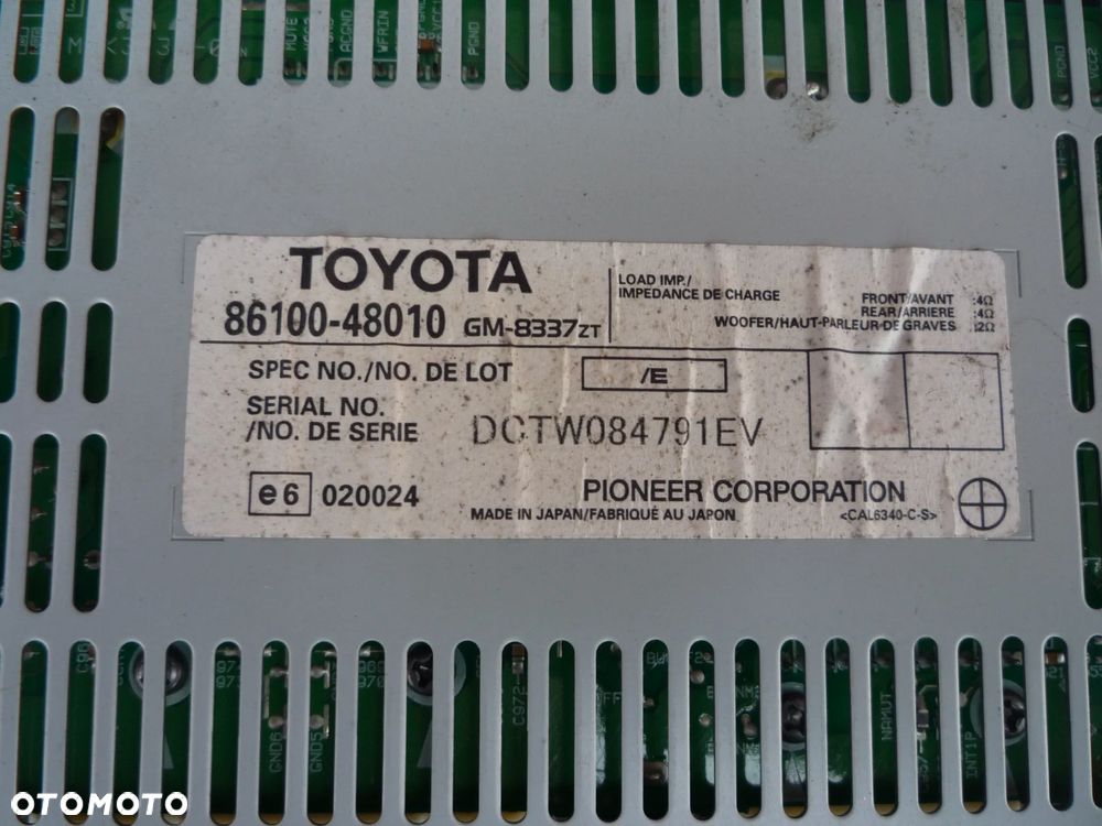 LEXUS RX 300 II WZMACNIACZ 86100-48010 - 3