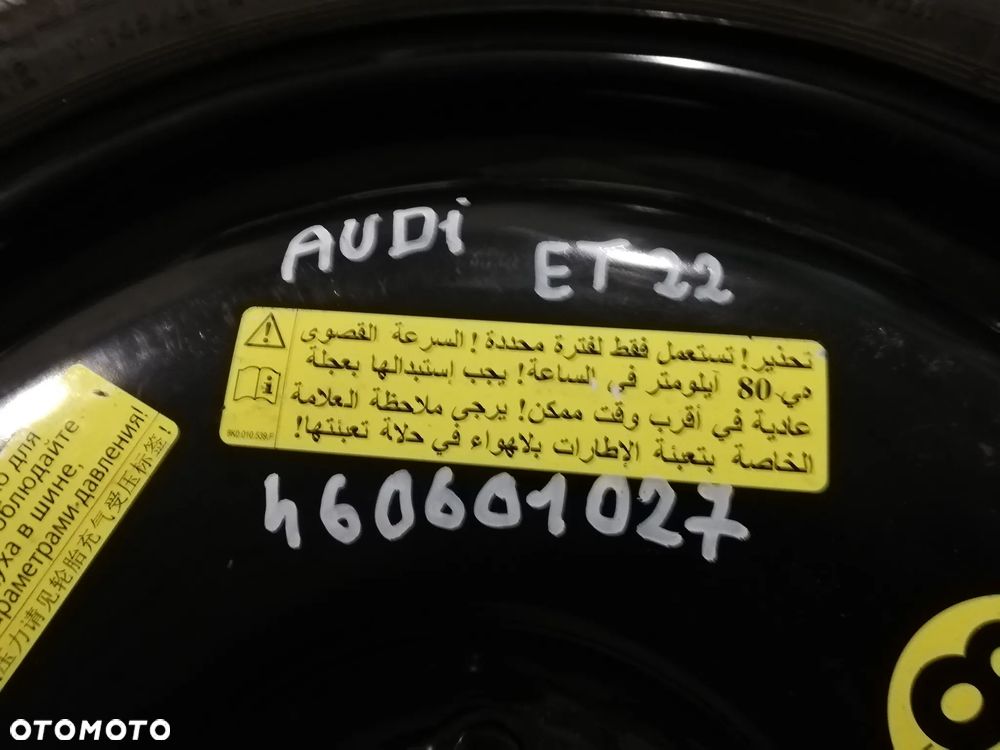 KOŁO DOJAZDOWE AUDI A6 C7 5 X112 R20 460601027 - 2