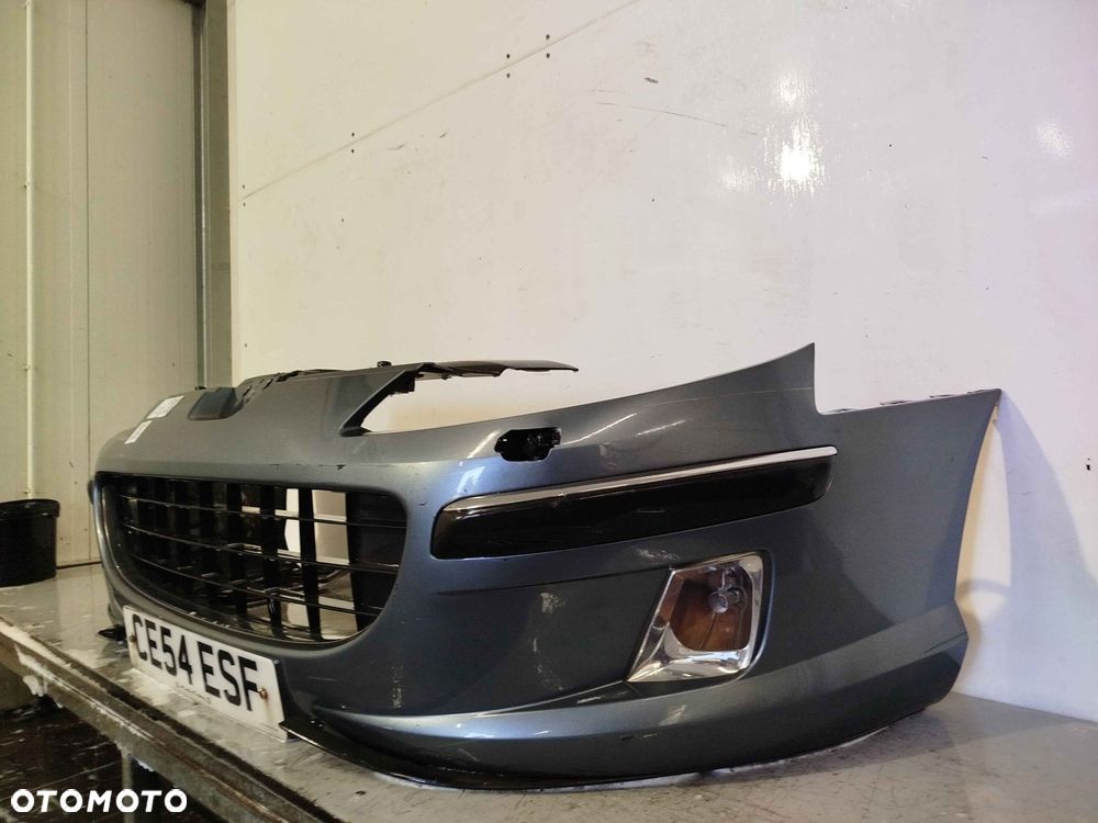 ^ ZDERZAK PRZÓD PRZEDNI PEUGEOT 407 EZWD SZARY SPRYSKIWACZE LAMP XENON HALOGENY - 2