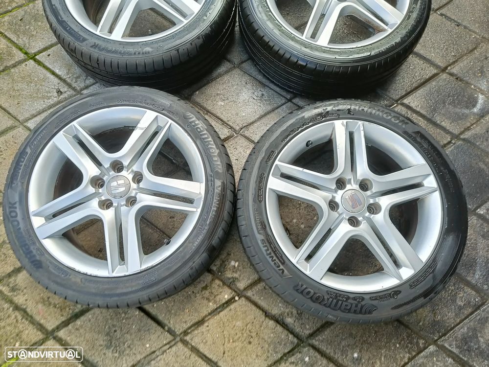 4 jantes 17 SEAT furação 5x112 com  pneus - 4