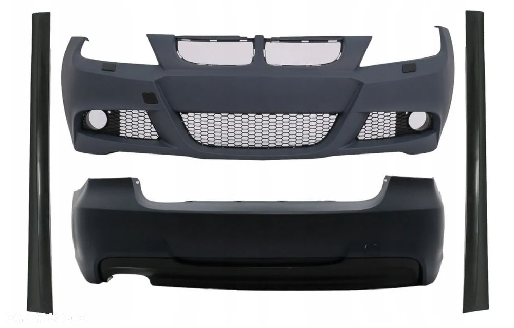 ZDERZAKI ZDERZAKI PRZÓD TYŁ BODY PROGI BMW E90 M-PAKIET 05-08 SRA LUB Z PDC - 1