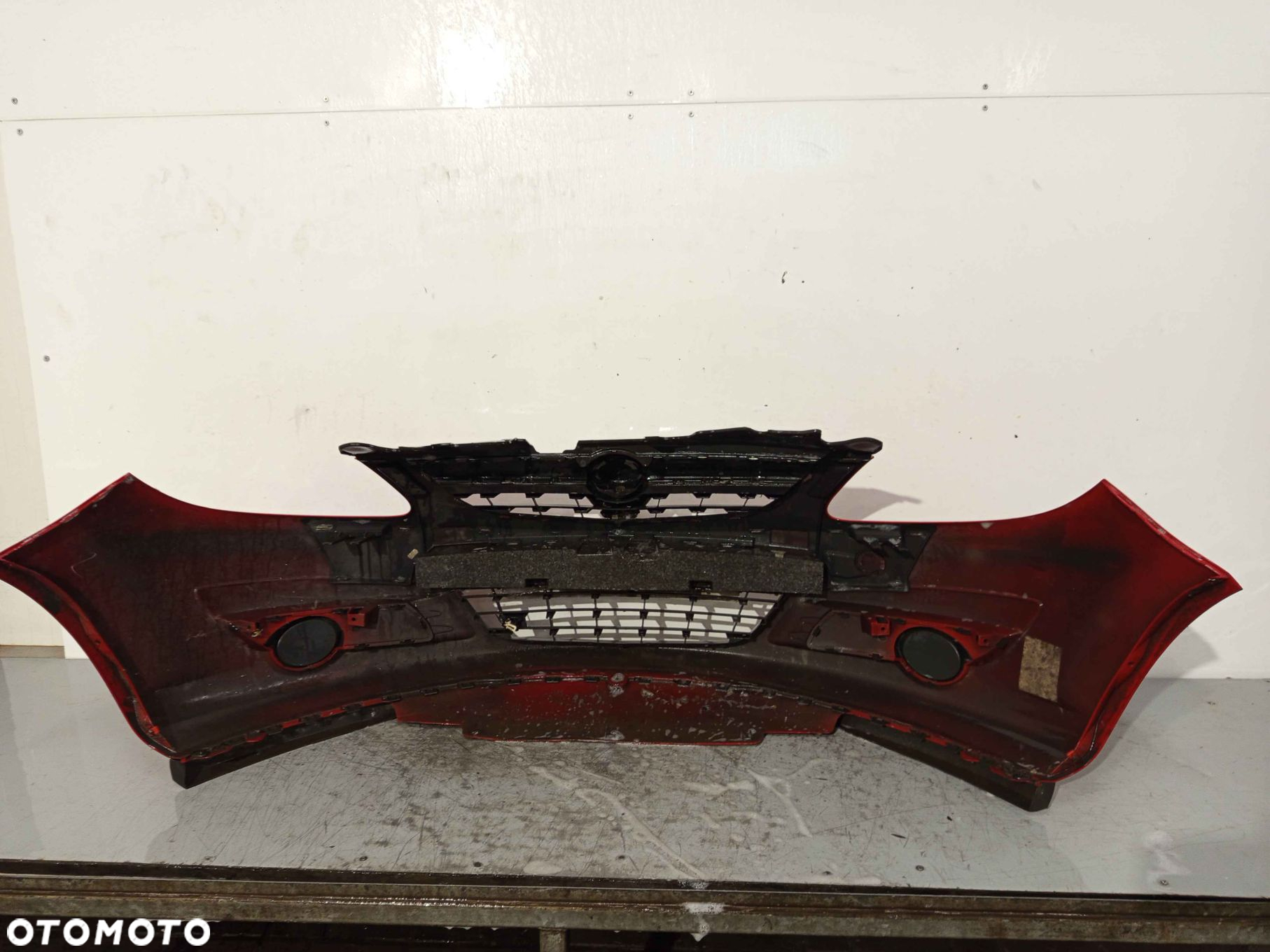 ^ ZDERZAK PRZÓD PRZEDNI OPEL CORSA D Z547 CZERWONY - 5