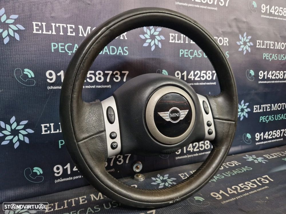 Volante usado pele com airbag MINI ONE COOPER R50 R53 CRUISE CONTROL - 1