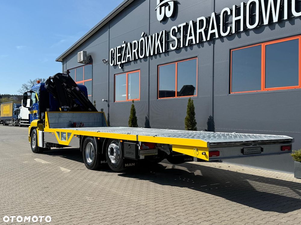 MAN TGS TGX 26.360 E5 laweta uniwersalna + Dźwig HDS HMF 1420 K2 / pomoc drogowa / kran krane dzwig hds żuraw - 13