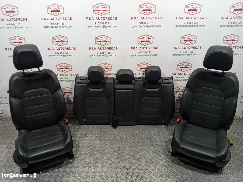 Conjunto de Bancos Citroën Ds5 Elétricos Pele e Alcântara Original - 1