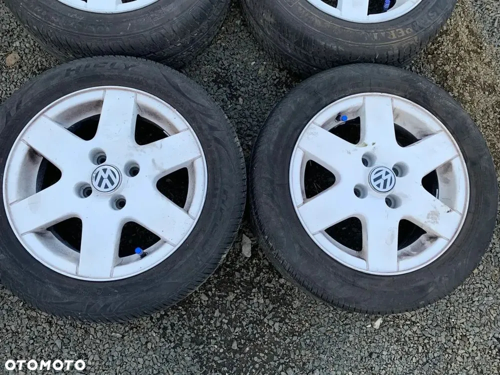 VOLKSWAGEN ORYGINALNE FELGI ALUMINIOWE 14" 6J ET43 4X100 BIAŁE ALUFELGI 6X0601025 VOLKSWAGEN ORYGINALNE FELGI ALUMINIOWE 14" J ET 4X100 BIAŁE ALUFELGI  KOMPLET KÓŁ 4 SZTUKI LUPO + OPONY LETNIE 185/55/R14 - 2
