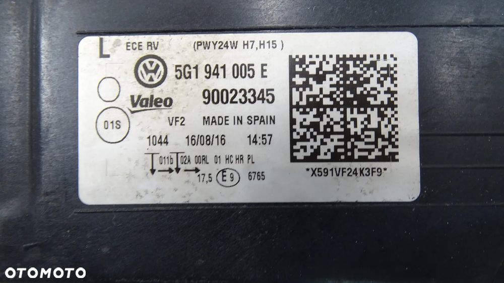 VW GOLF VII 5G1 - lampa przednia lewa - 11