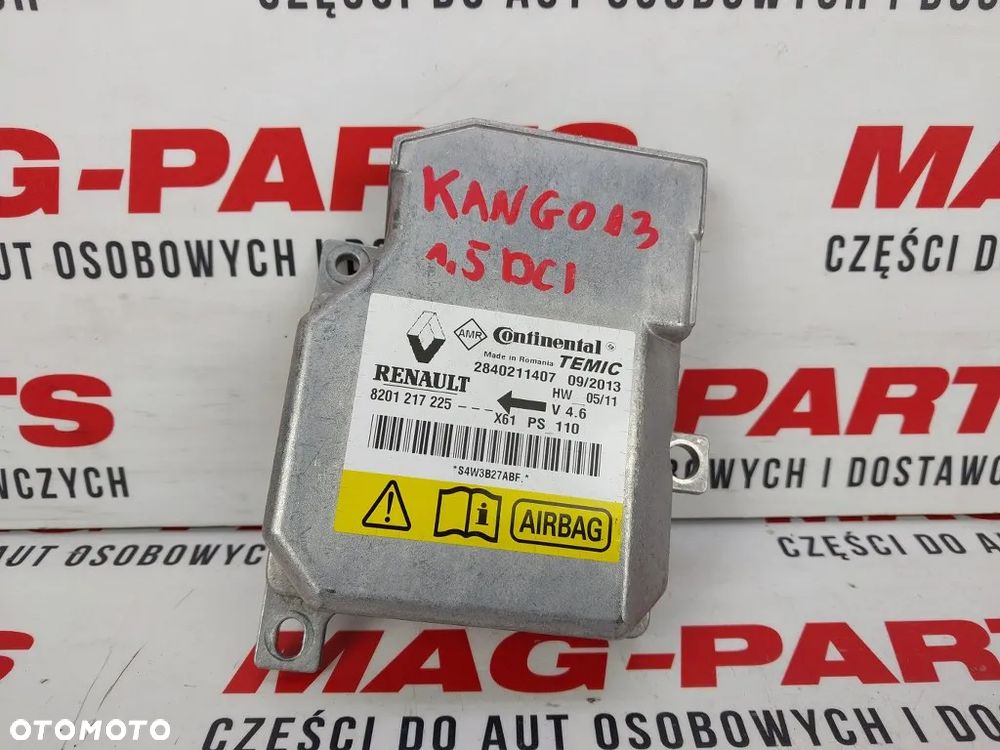 Moduł Sensor Poduszek Airbag Renault Kangoo II III 2013r 8201217225