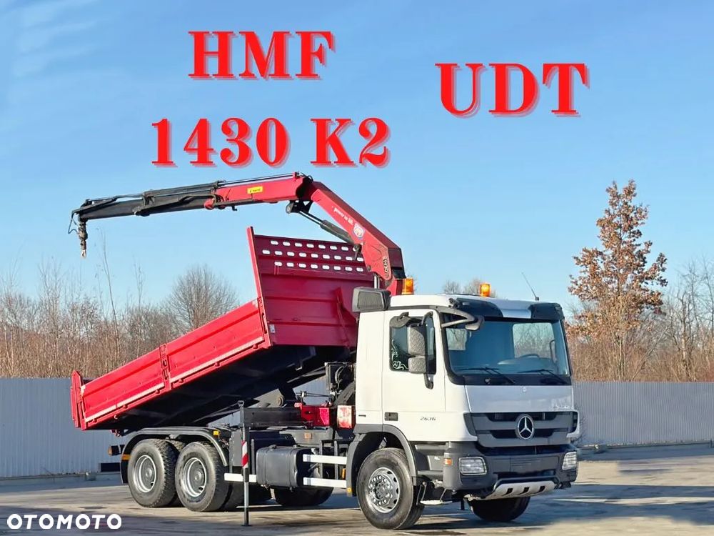 Mercedes-Benz ACTROS 2636 * HMF 1430 K2 + PILOT + BORDMATIC * STAN BDB - 1