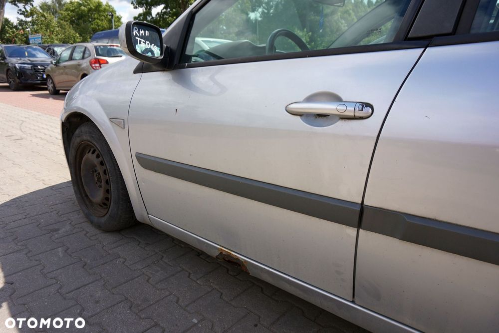 DRZWI PRZEDNIE LEWE MEGANE II PH2 LIFT 5D HB TED69  SREBRNY RENAULT 2006-2008 - 4