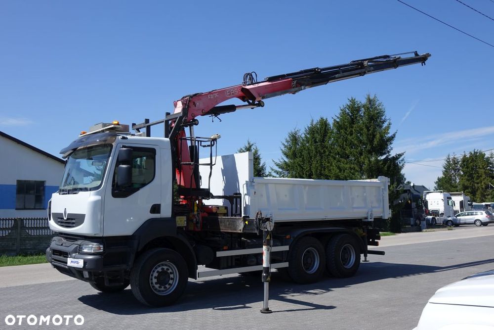 Renault KERAX 440 6X4 / MANUAL / WYWROTKA / DWUSTRONNA / KLAPO-DRZWI / HYDROBURTA / HDS FASSI F215C - 1