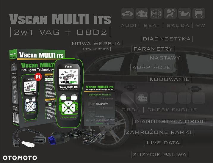 Tester diagnostyczny Vscan MULTI ITS 2w1 VAG + OBD2 - 3