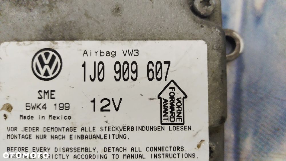 Sterownik Moduł airbag Vw Seat Skoda 1J0909607 - 2