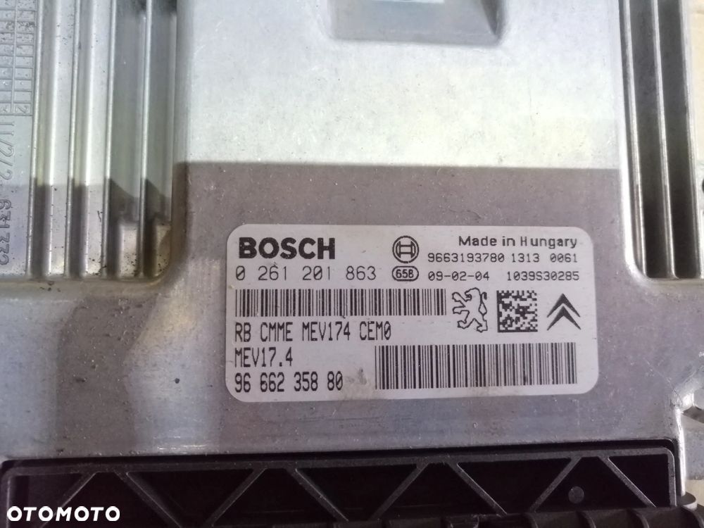 Peugeot 207 1.4 VTi  8FS zestaw startowy komputer  Bosch 0261201863 BSi BSM stacyjka immo klucze licznik i inne - 3