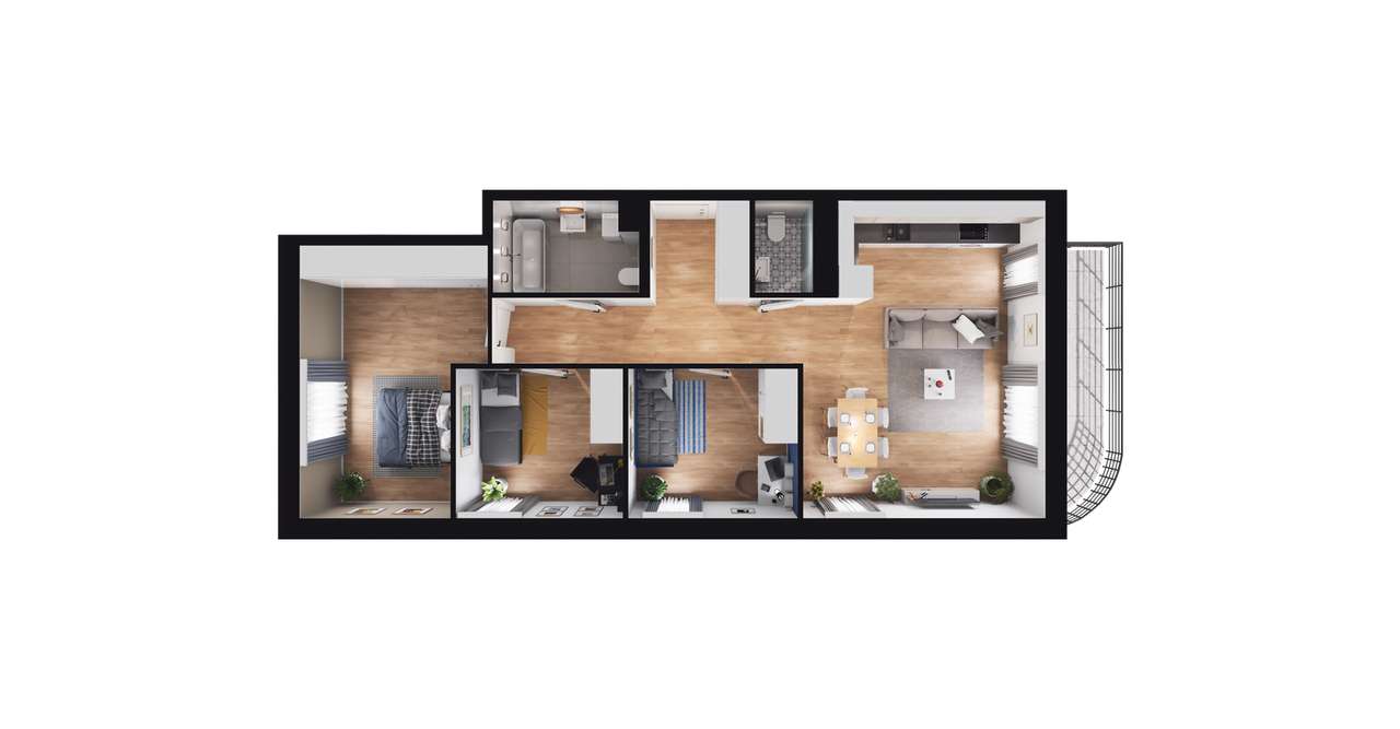 4-pokojowe mieszkanie 71m2 + loggia Bez Prowizji