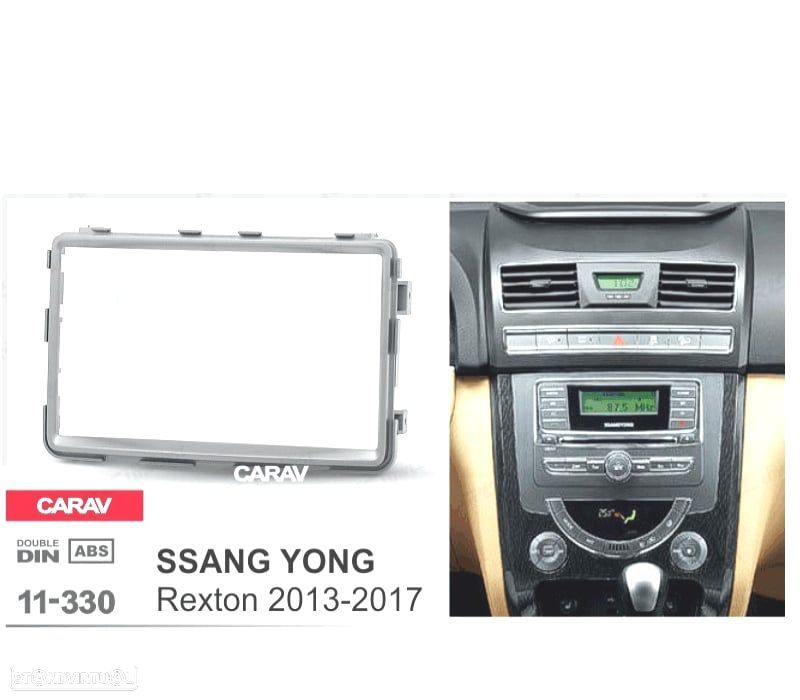 MOLDURA ADAPTADOR PRETO PARA RADIO 2-DIN SSANGYONG REXTON 13-17 - 3