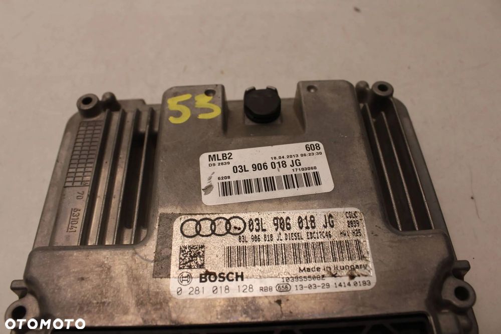 STEROWNIK KOMPUTER ECU SILNIKA AUDI A3 GOLF 2.0 TDI 03L906018JG 0281018128 - 4