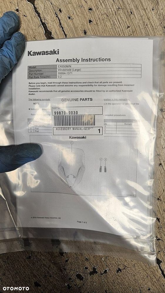 Duża szyba owiewka Kawasaki Ninja 650  99994-1371 - 5