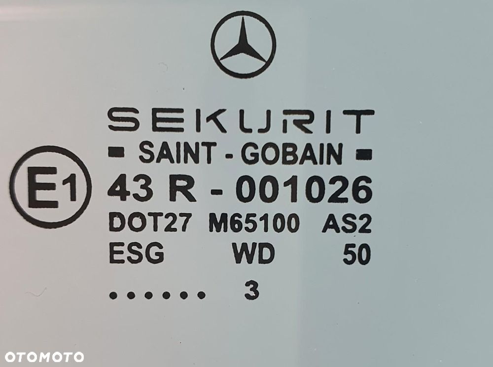 SZYBA DRZWI PRAWY PRZÓD PRZEDNIA MERCEDES W209 CLK 43R-001026 - 2