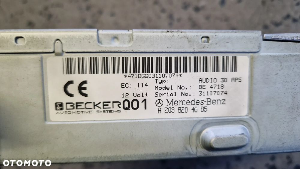 MERCEDES C KLASA W203 RADIO CD BECKER A2038204685 - 3