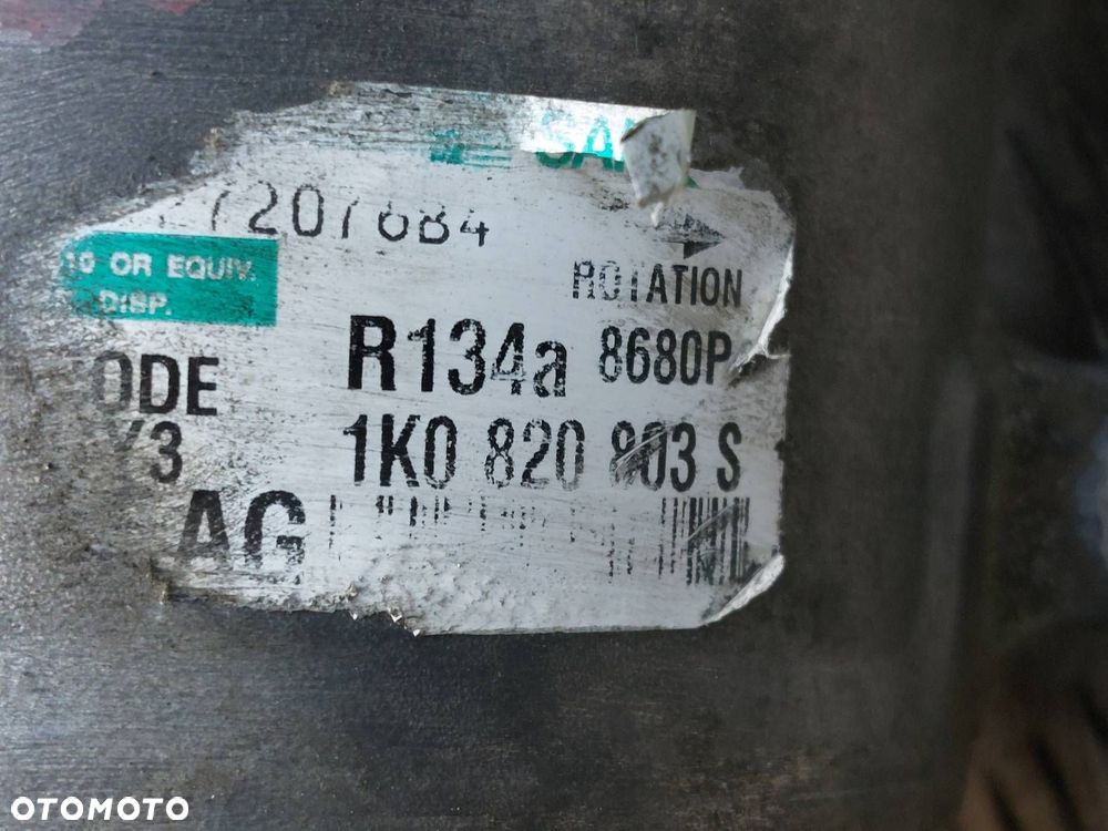 SPRĘŻARKA KOMPRESOR KLIMATYZACJI VOLKSWAGEN GOLF PLUS 1.9 TDI 1K0820803S - 2