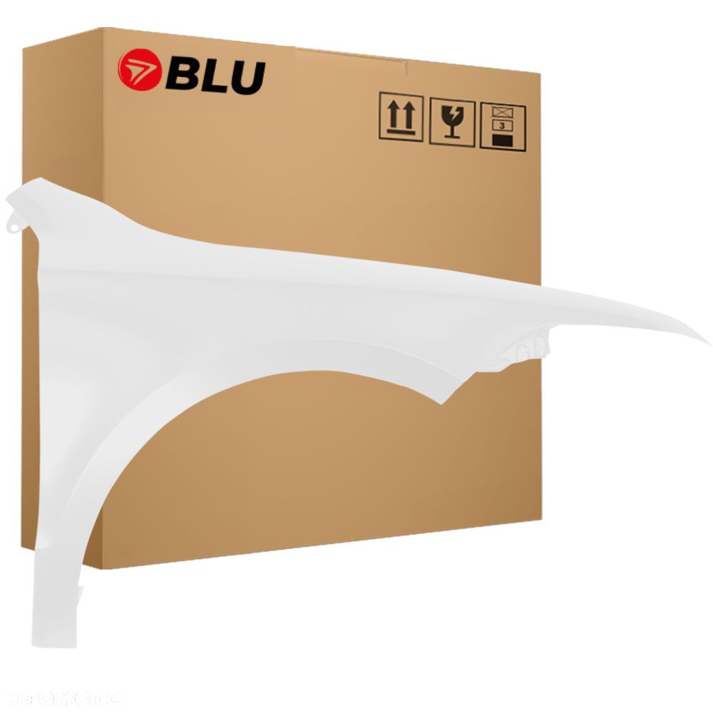 BLU Błotnik SKODA SUPERB II 3T LF9E prawy biały 08-13 przód CandyWeiss - 1