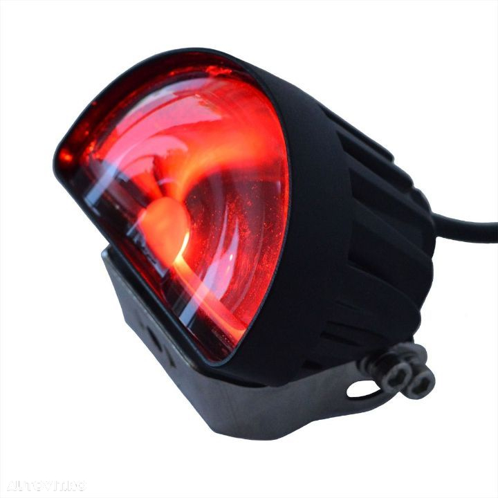 Lumină circulară roșie de siguranță - 10-80V, 20W, 1000lm - 4