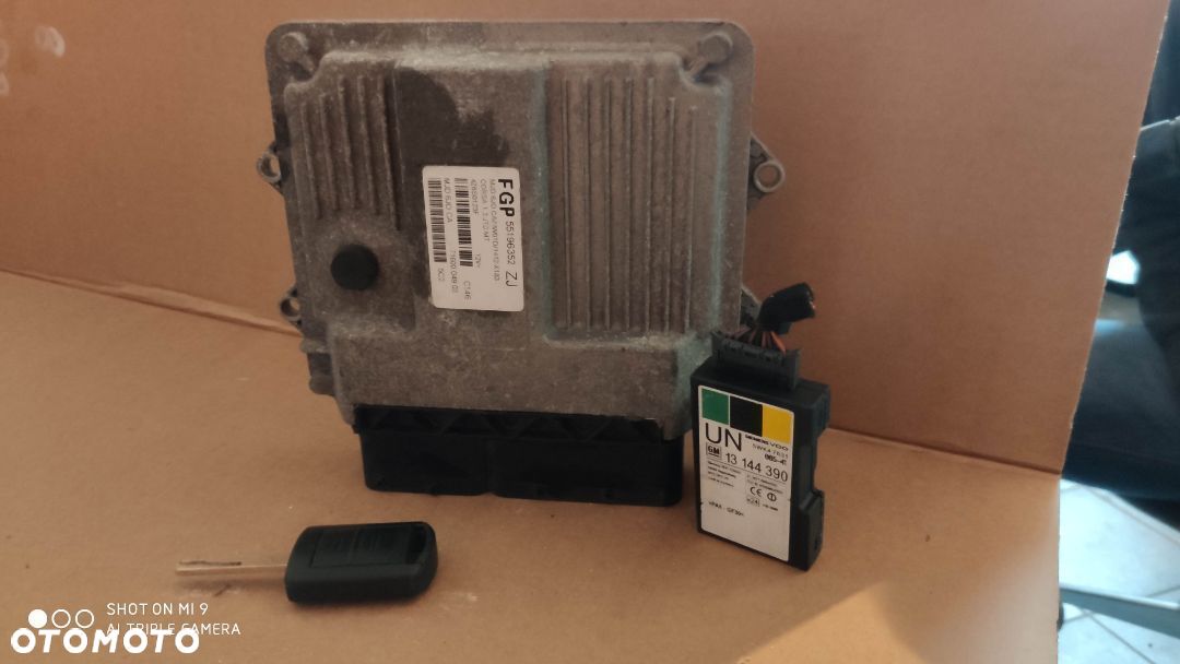 KOMPUTER SILNIKA MODUŁ IMMOBILIZER OPEL CORSA C 1.3 JTD 55196352 ZJ 13144390 ORYGINAŁ - 1