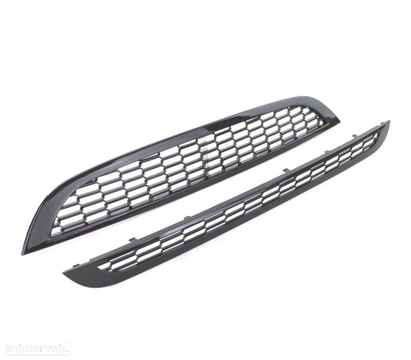 GRELHA FRONTAL PARA MINI COOPER S 01-06 PRETO BRILHANTE - 4