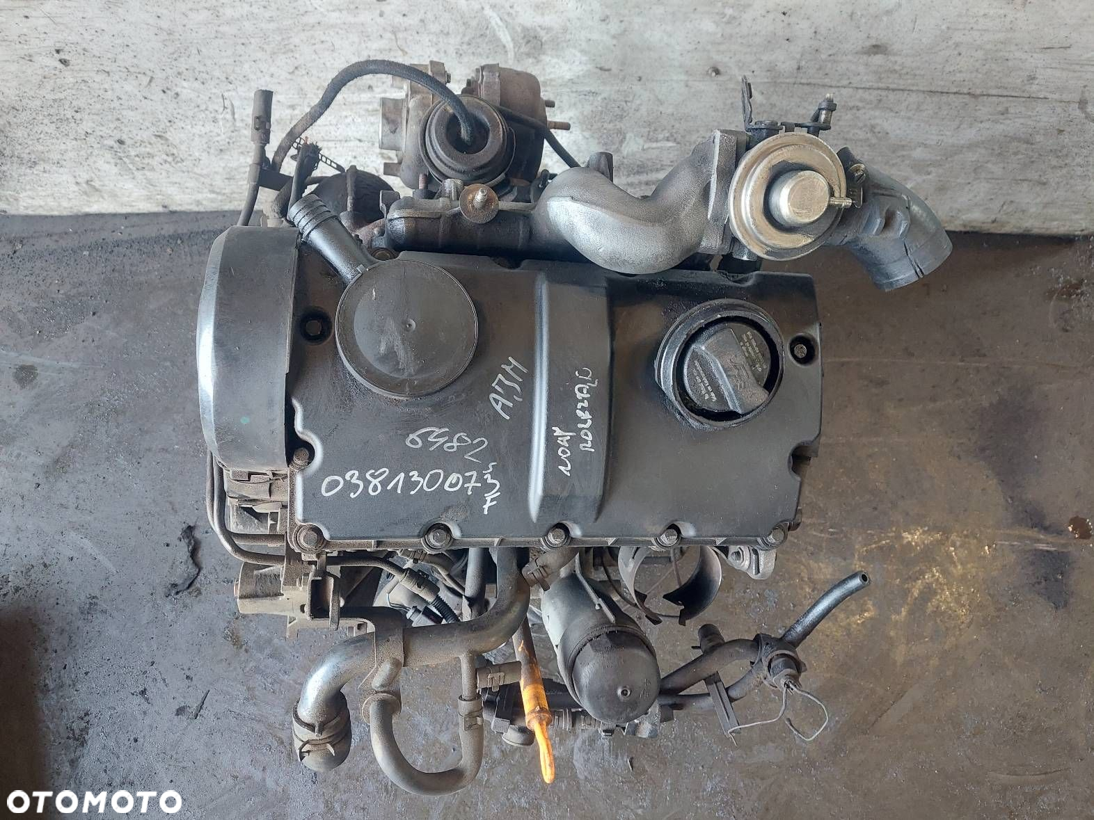 SILNIK DIESEL + POMPOWTRYSKI TURBO AUDI A4 B5 1.9 TDI AJM 038130073F - 8
