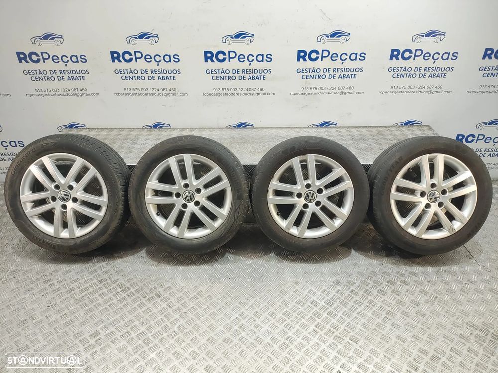 Conjunto de jantes 17 Cleveland Borbet Volkswagen Touran 1T3 2° Facelift 2010 a 2015 6,5J ET50 5x112 Original - 24