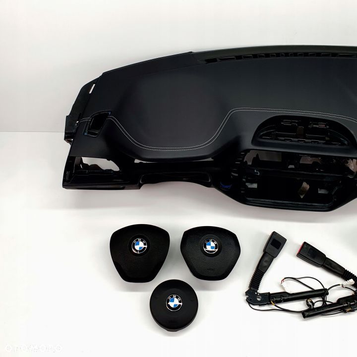 BMW F20 F21 LIFT LCI DESKA ROZDZIELCZA KONSOLA KOKPIT PULPIT PODUSZKI AIRBAG AIR BAG NAPINACZE KIT SET - 2