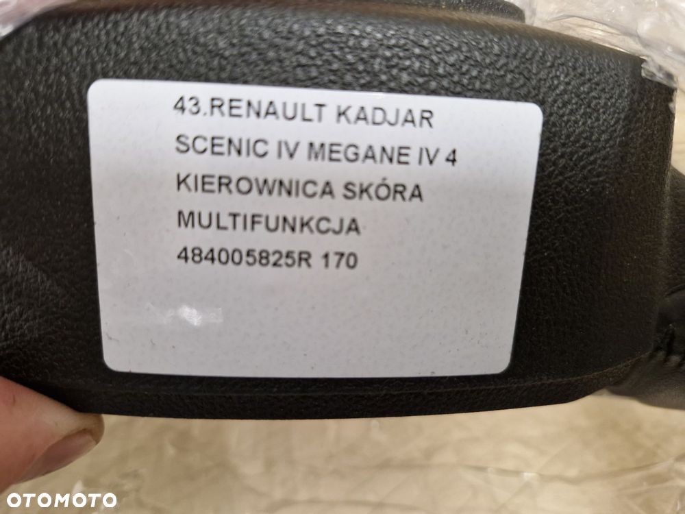 RENAULT KADJAR MEGANE SCENIC 4 IV KIEROWNICA SKÓRA MULTIFUNKCJA 484005825R - 10
