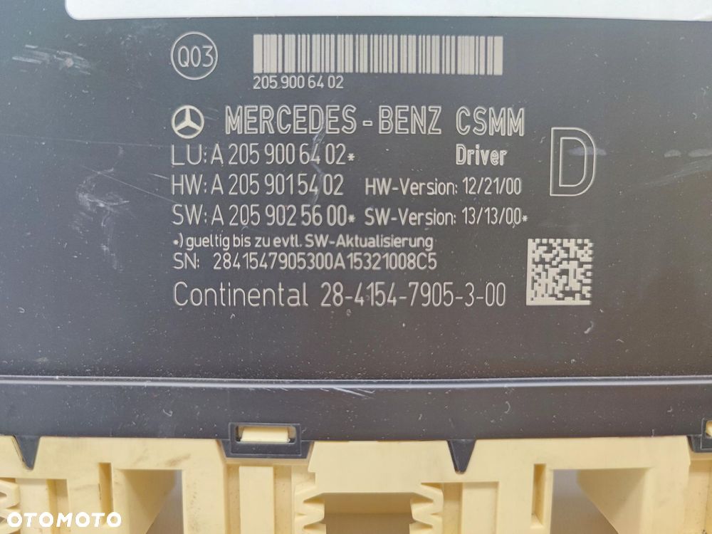 MERCEDES C W205 MODUŁ FOTELA STEROWNIK A2059006402 - 3