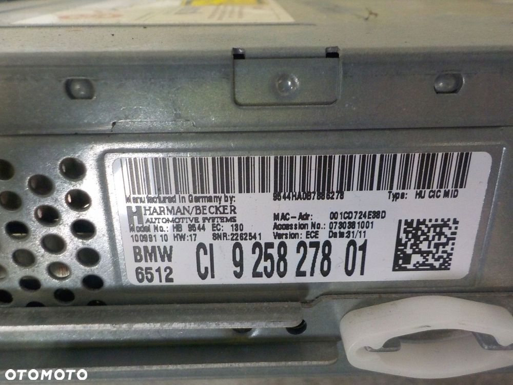 BMW 1 E87 CZYTNIK NAWIGACJI FABRYCZNY 925827801 - 2