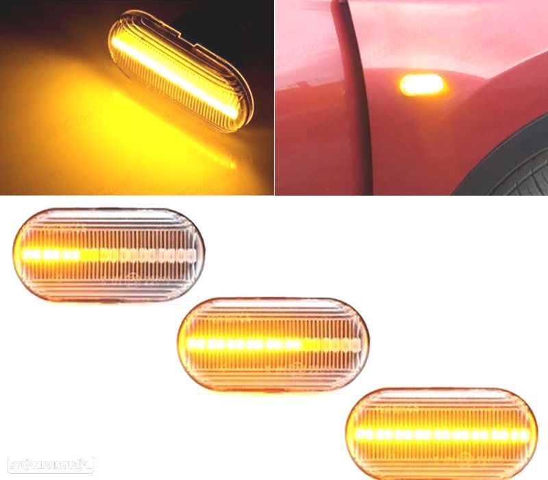 PISCAS NISSAN OPEL MOVANO VIVARO RENAULT CLIO MEGANE TWINGO SCENIC LATERAIS LED DINAMICOS FUNDO PRET - 5