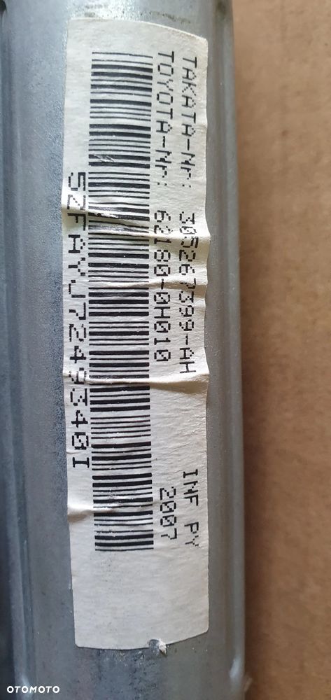 Kurtyna airbag poduszka boczna lewa Toyota Aygo I 62180-0H010 - 6