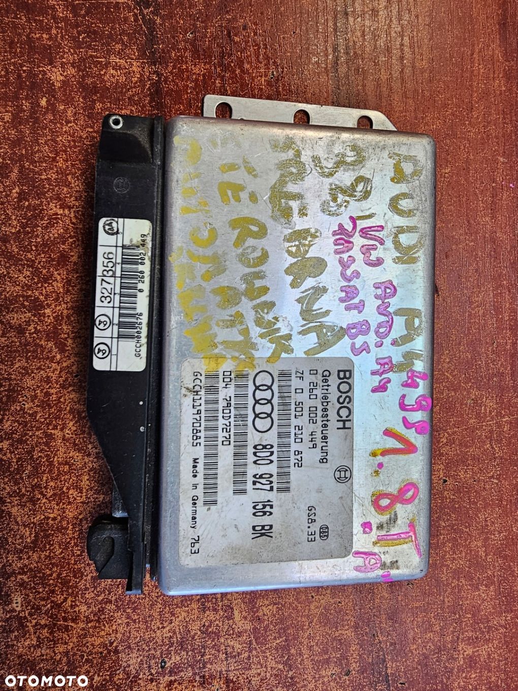 KOMPUTER STEROWNIK SILNIKA VW PASSAT B5 AUDI A4 8D0927156BK - 1