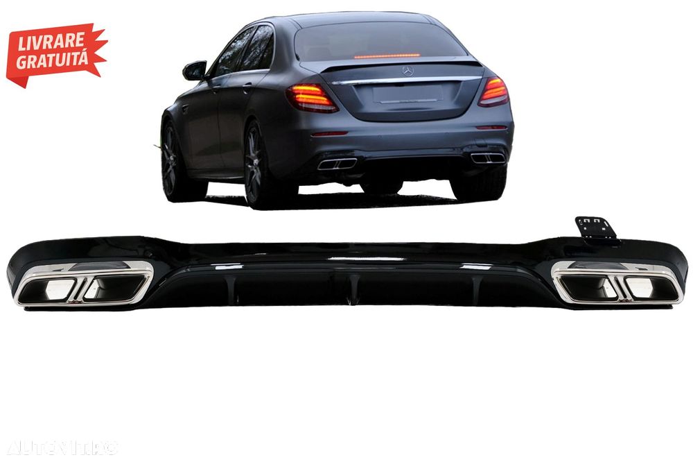 Difuzor Bara Spate cu Ornamente evacuare Mercedes E-Class W213 (2016-2019) E63S De- livrare gratuita - 10