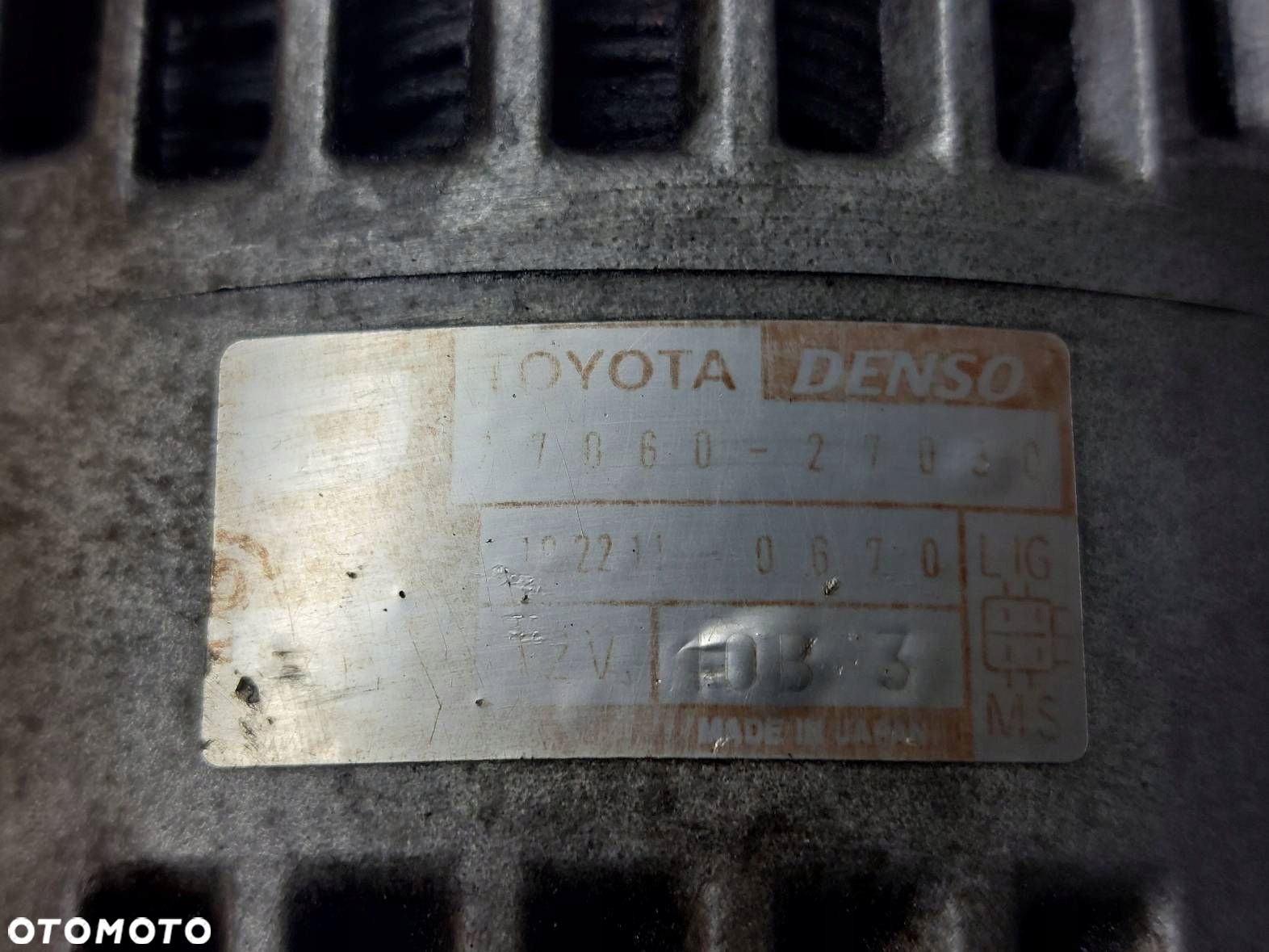 ALTERNATOR TOYOTA COROLLA E11 LIFT 2.0 D4D 27060-27030 - 3