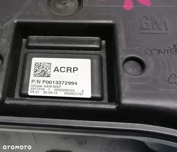 OPEL CORSA D 06-12r -  LICZNIK ZEGAR P0013372994 - 2