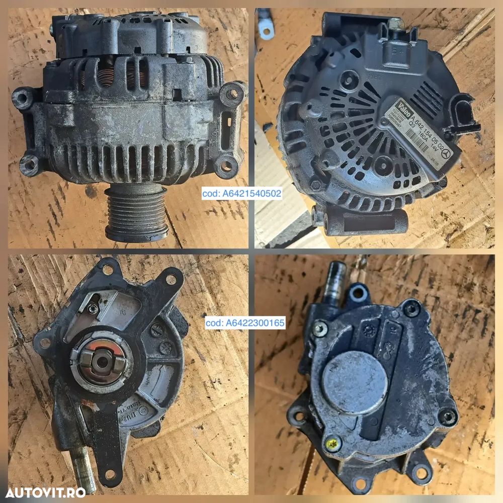 Anexe motor mercedes OM642 3.0cdi 3.2cdi 3.5cdi W219 diesel compresor clima rampa injectoare pompa inalta presiune electromotor alternator pompa servo clapeta acceleratie rampa injectoare galerie admisie evacuare instalatie electrica - 5