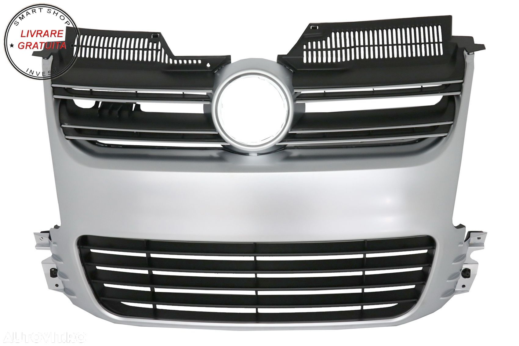 Grila Centrala VW Golf 5 V (2003-2007) R32 Design Brushed Aluminium- livrare gratuita - 1