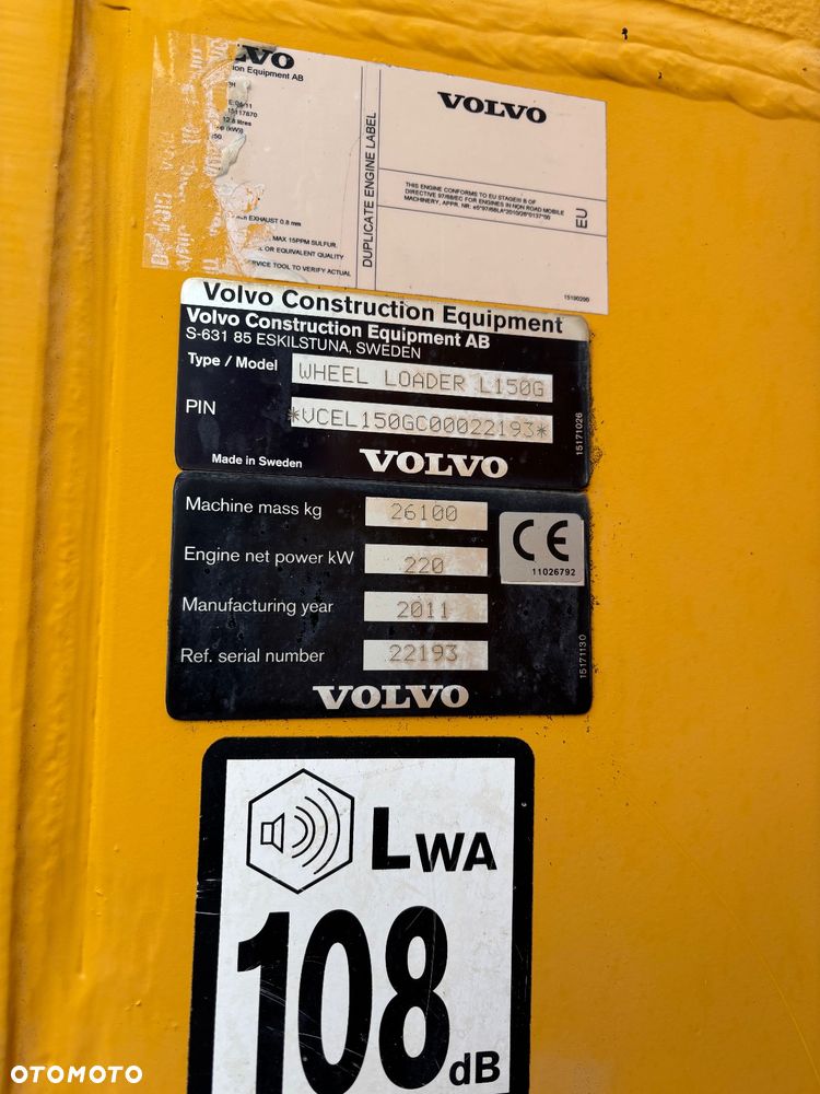 Volvo L150H rok 2011, 26ton, 4,2m3 opony 70%, bdb - 23