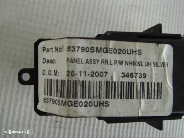 Interruptor Elevador Vidros/ Fecho Portas Honda Civic Viii Hatchback ( - 1